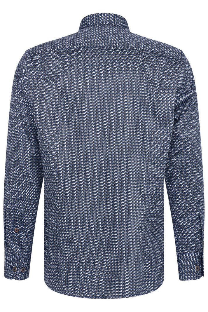 Bugatti 9750 78604C Mens Navy Long Sleeve Casual Shirt