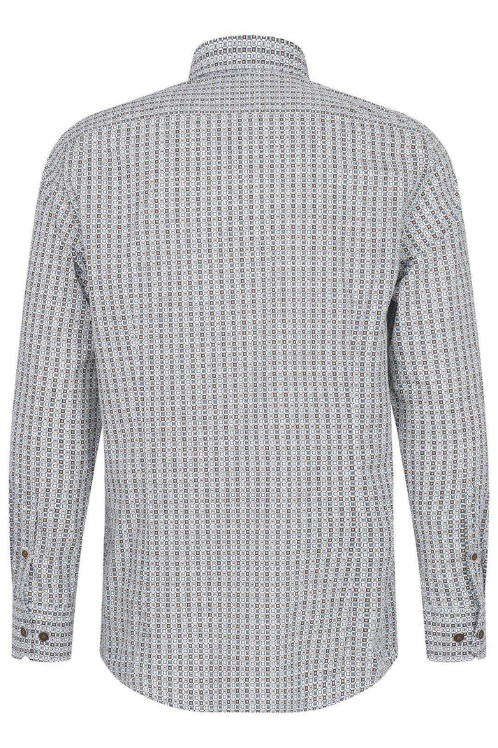 Bugatti 9750 78604C Mens Cognac Long Sleeve Casual Shirt