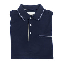 Bugatti Mens  Short Sleeve Golfer In Navy