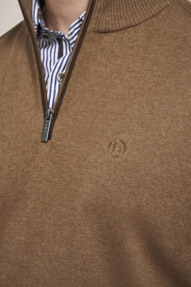 Bugatti 750065520B Mens Sweater 1/1 Sleeve  Cognac