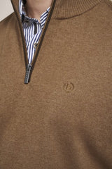 Bugatti 750065520B Mens Sweater 1/1 Sleeve  Cognac