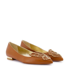 Sophia Webster Sss24104 Butterfly Flat Caramel