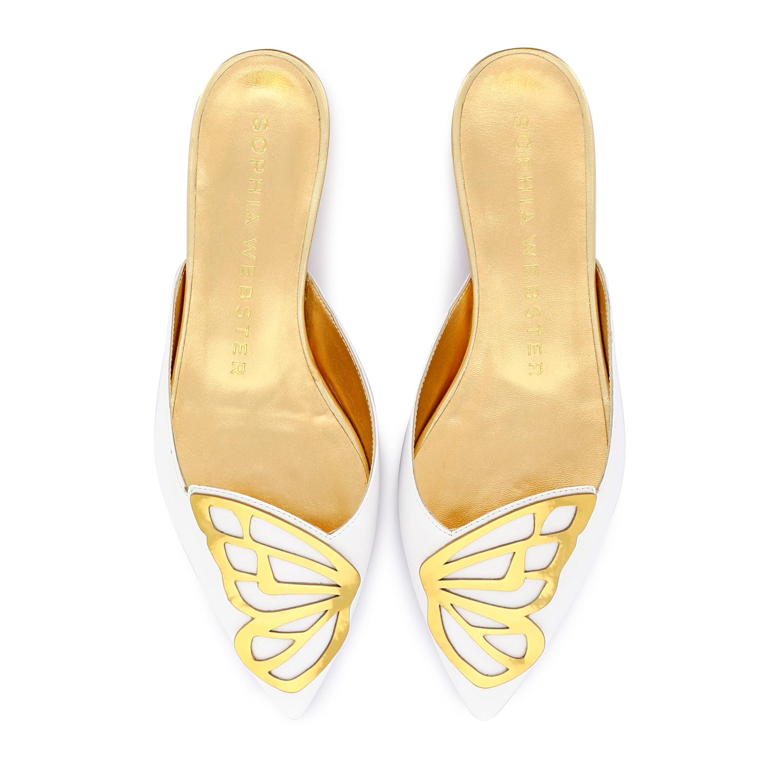 Sophia Webster Sss24105 Butterfly Slipper White/Gold