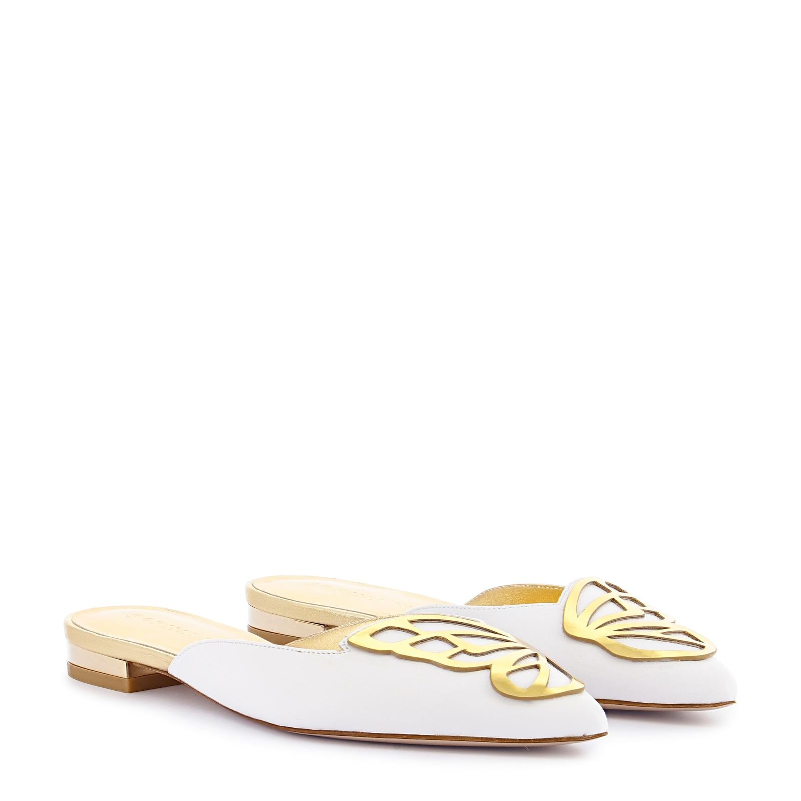 Sophia Webster Sss24105 Butterfly Slipper White/Gold