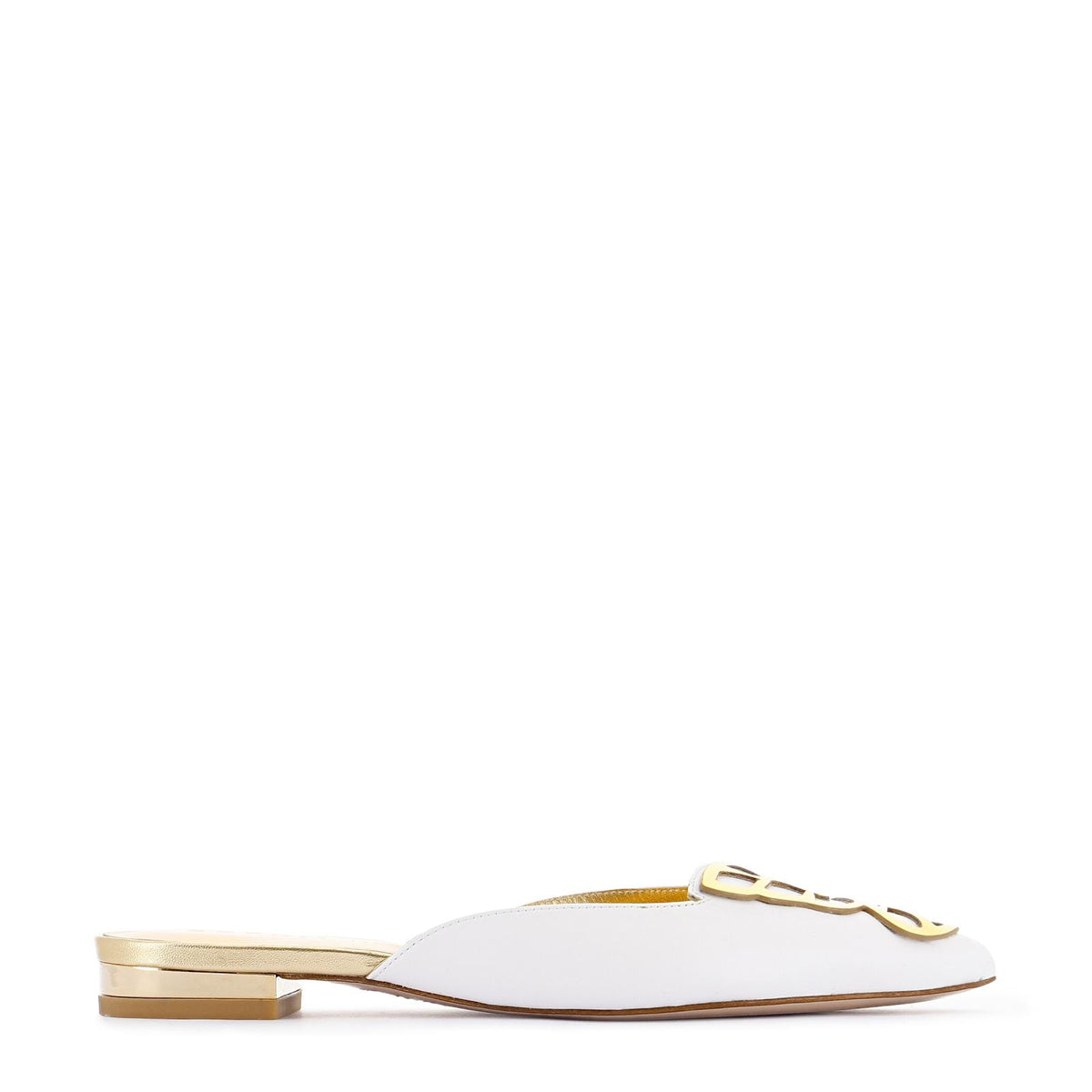 Sophia Webster Sss24105 Butterfly Slipper White/Gold