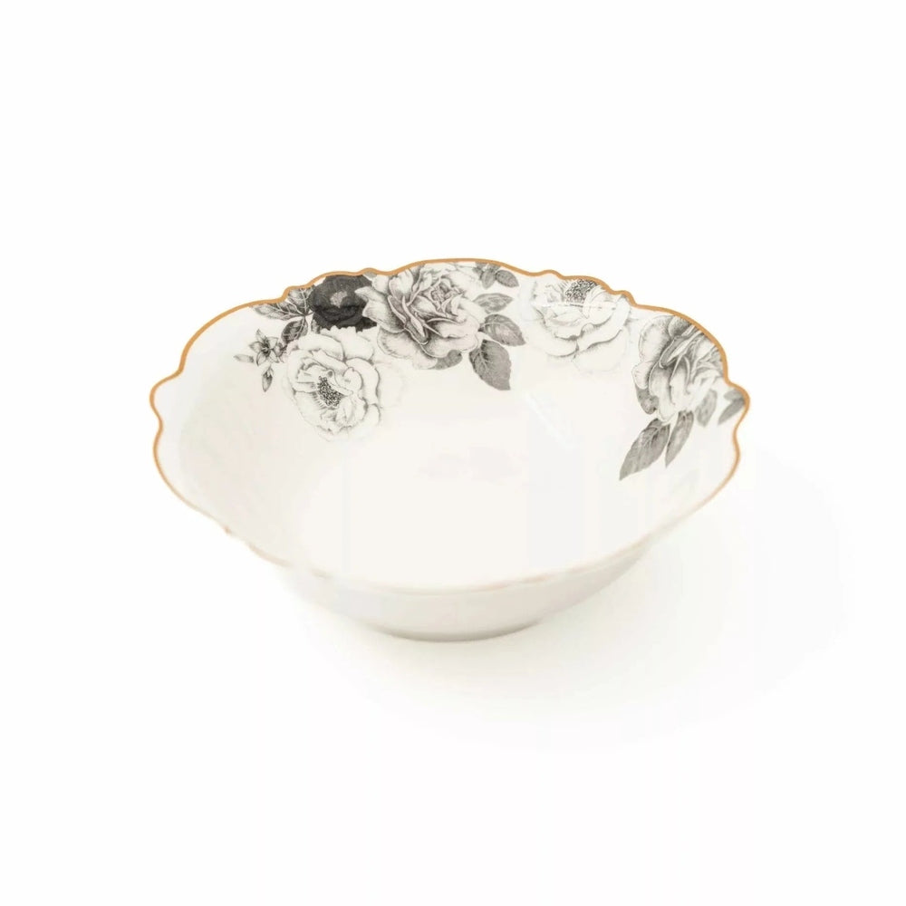 Jenna Clifford Black Rose Cereal Bowl Set of 5