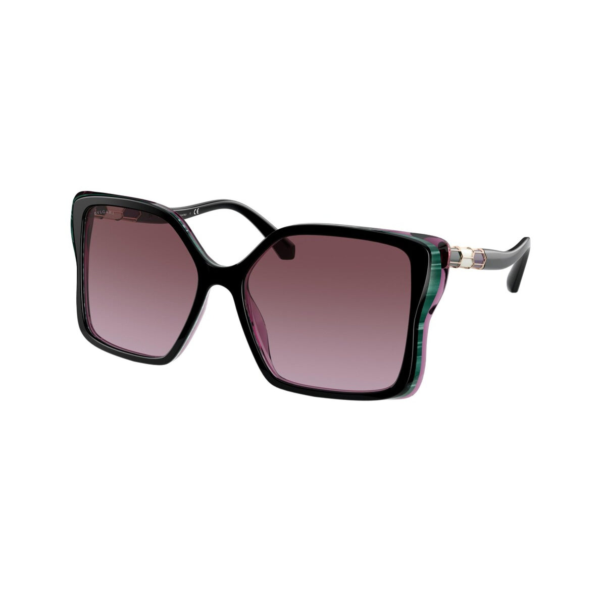 Bvlgari Square Frame Sunglassesm For Women In Green
