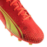 Puma Mens Ultra Play Fg/Ag Soccer Shoes In Coral/Fizzy Light/Black