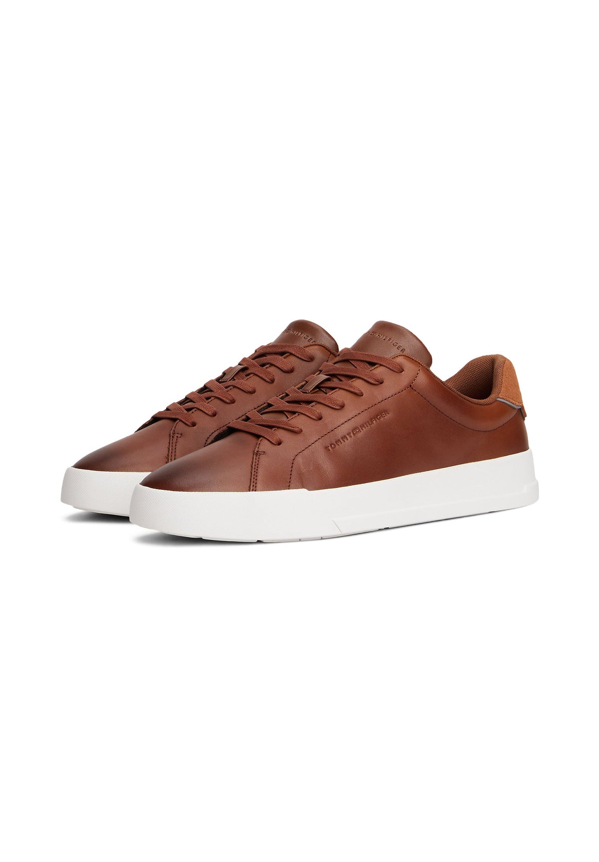 Tommy Hilfiger Mens Court Shoes Winter Cognac