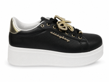 Sissy Boy Womens Gabriella Sneakers With Charms In Black