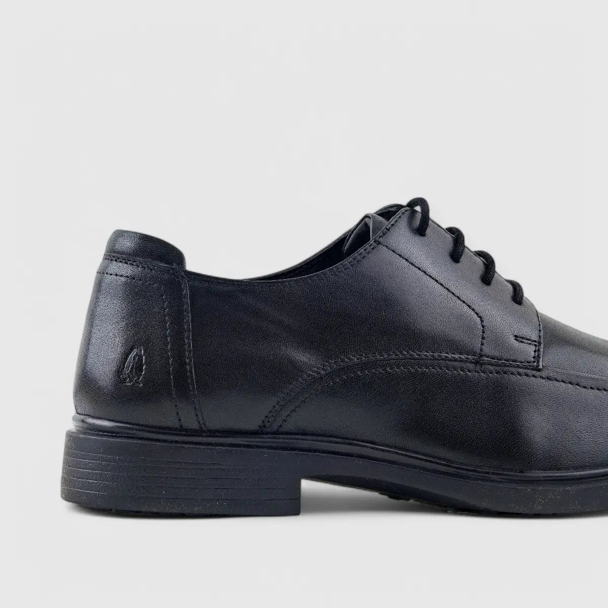 Hush Puppies Mens Thorpe Black Leather Shoes