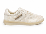 Sissy Boy Womens Preston Sneakers All Over Lace In Off White