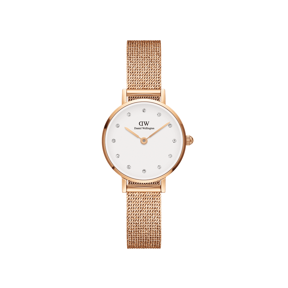 Daniel Wellington Petite Lumine Pressed Melrose Womens Watch In Rose Gold