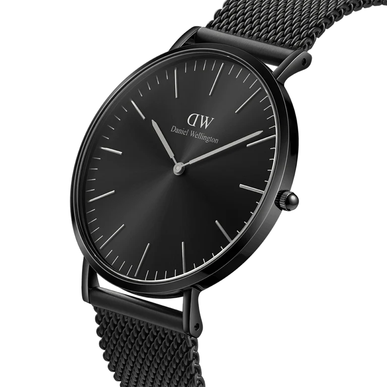 Daniel Wellington mens Classic Mesh Onyx Black