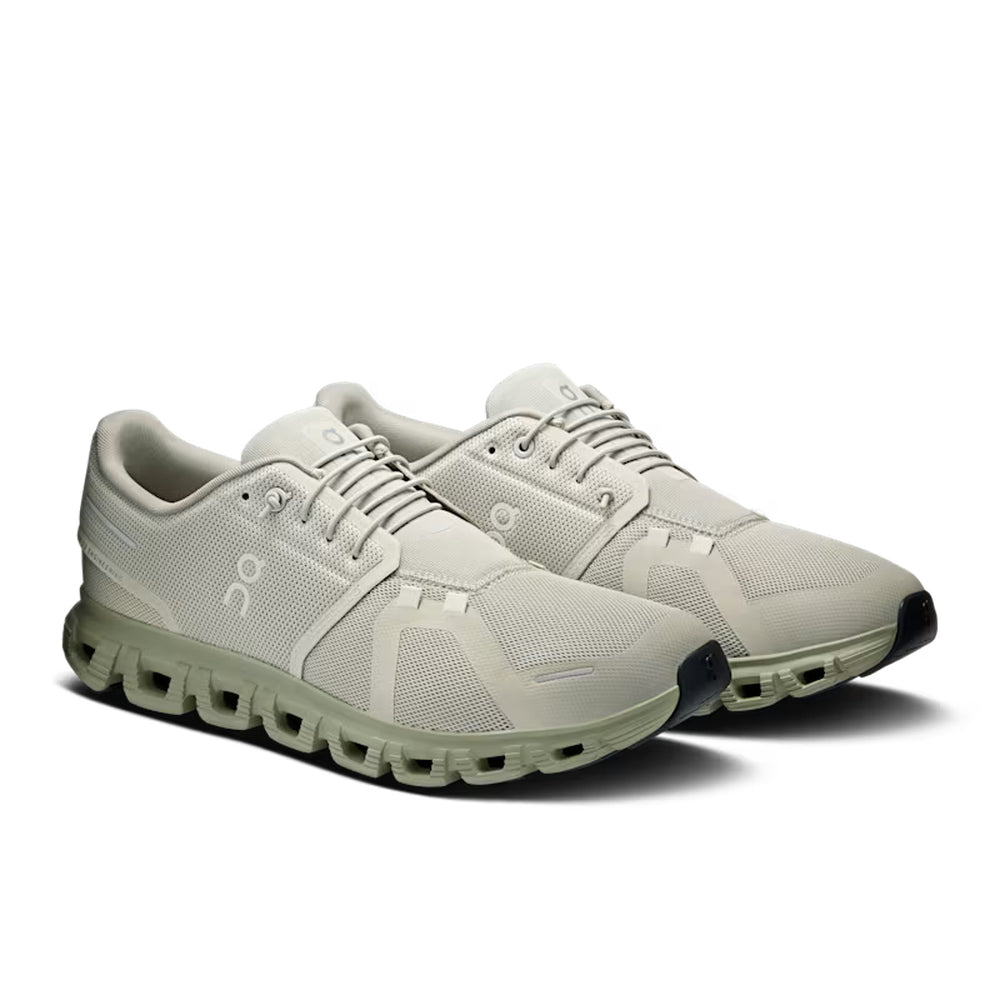 On Mens Cloud 6 Sneakers In Brume/Olive