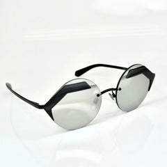 Bvlgari Silver Mirror  Sunglasses For Men In Black