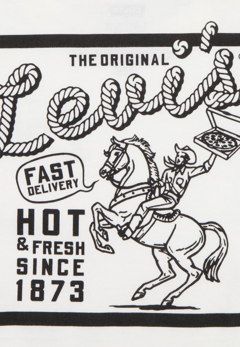Levis Pizza Delivery Cowboy T-Shirt For Boys In Egret