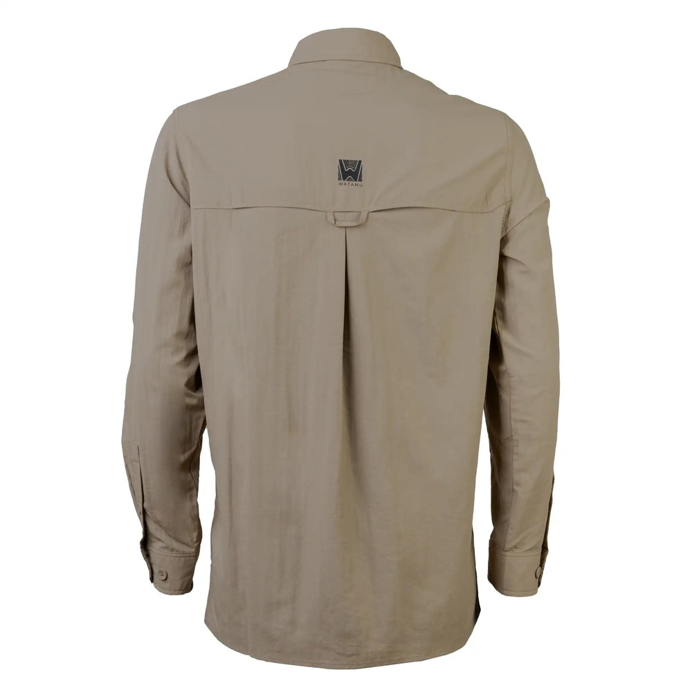 Watamu Mens Jambo Jambo Long Sleeves Shirt In Khaki