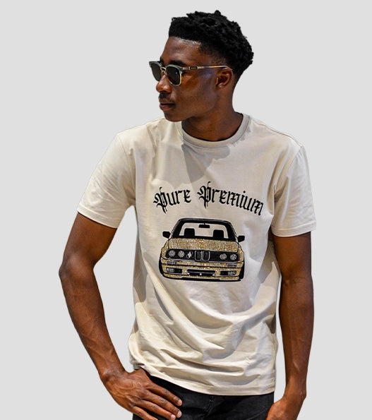 Pure Premium Cabrio T-shirt In Taupe