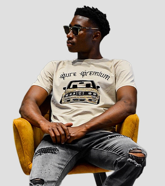 Pure Premium Cabrio T-shirt In Taupe