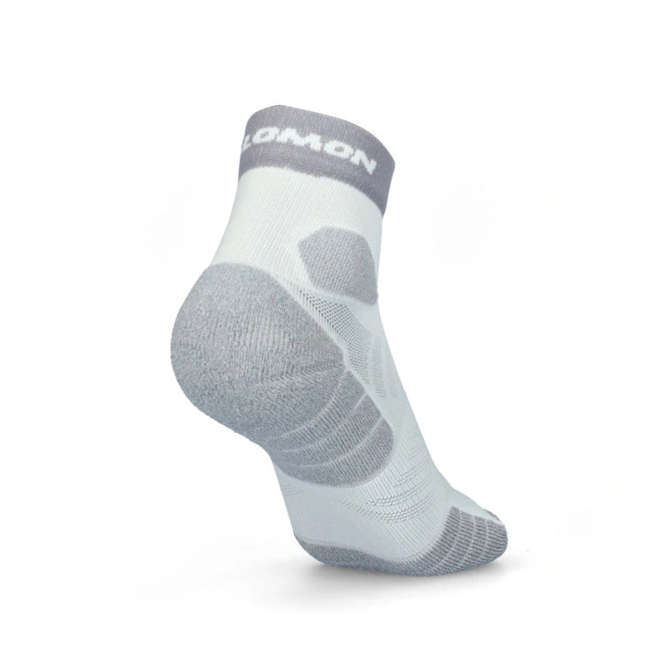 Salomon Unisex Aero Ankle Socks In Whte/Grey