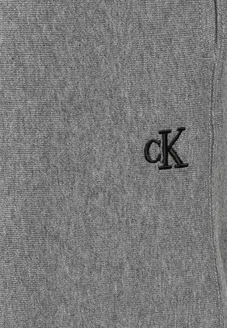 Calvin Klein Mens Premium Terry Monogram Jogger In Medium Grey Heather