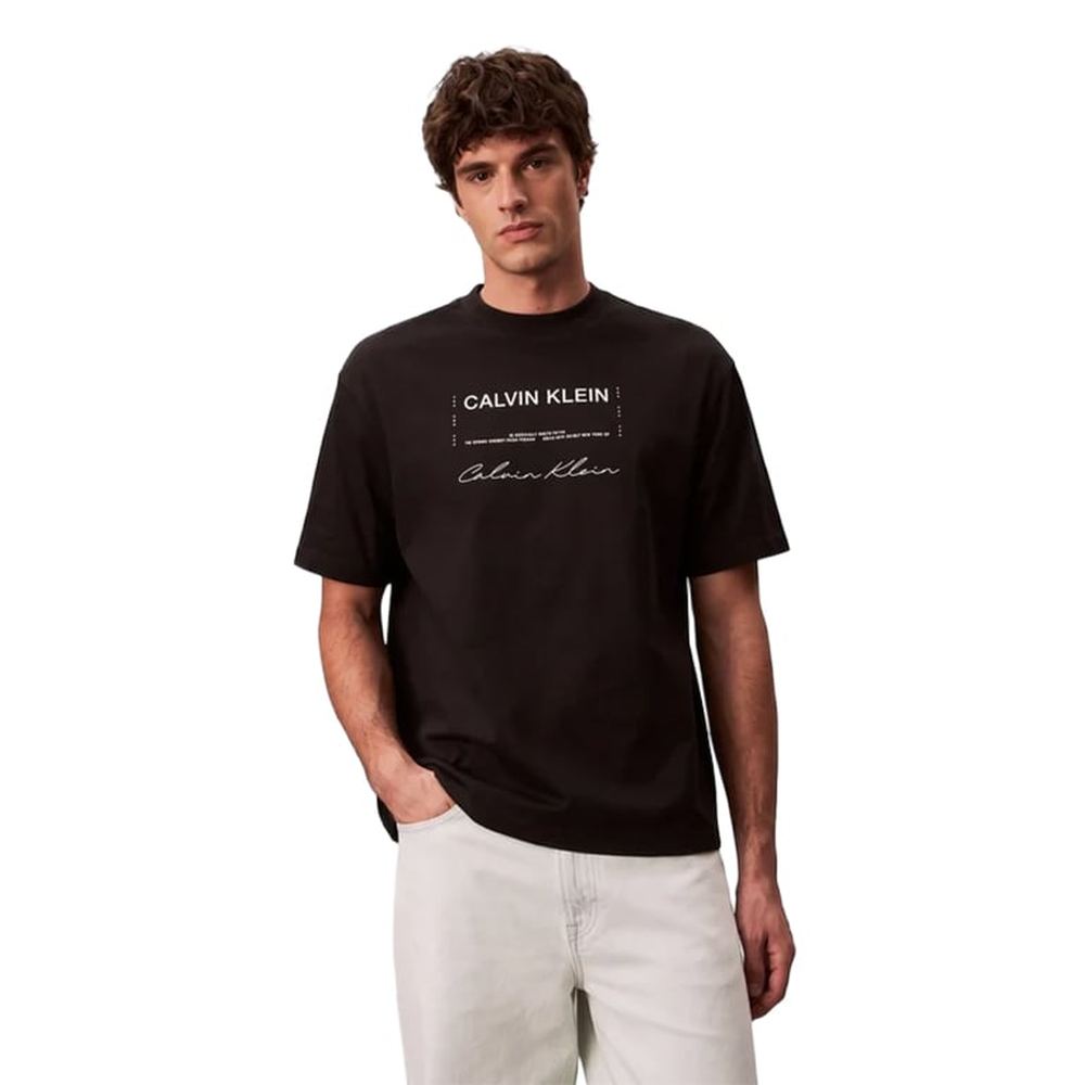 Calvin Klein 16S April Graphic Seasonal Black T-Shirt In Black
