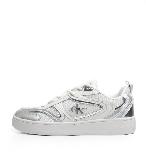 Calvin Klein Yw014771 Womens Ftw Basket Low Mix White/Silver