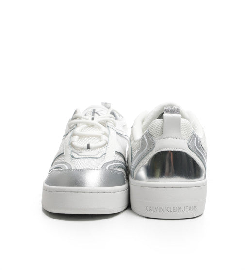 Calvin Klein Yw014771 Womens Ftw Basket Low Mix White/Silver