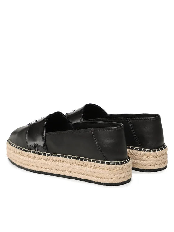 Calvin Klein Womens Flatform Espadrille In Black