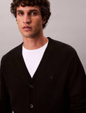 Calvin Klein Recycled Wool Comfort Cardigan In Black