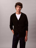 Calvin Klein Recycled Wool Comfort Cardigan In Black