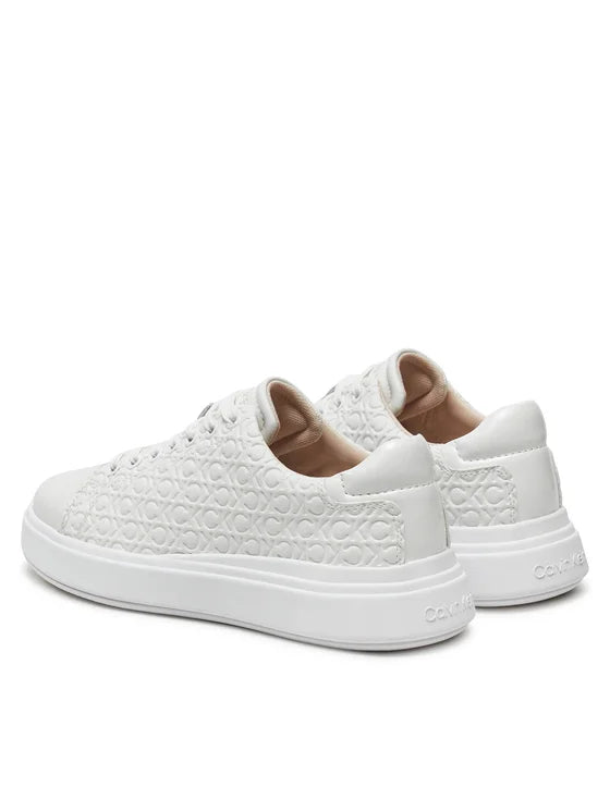 Calvin Klein Womens Cupsole Lace Up In White