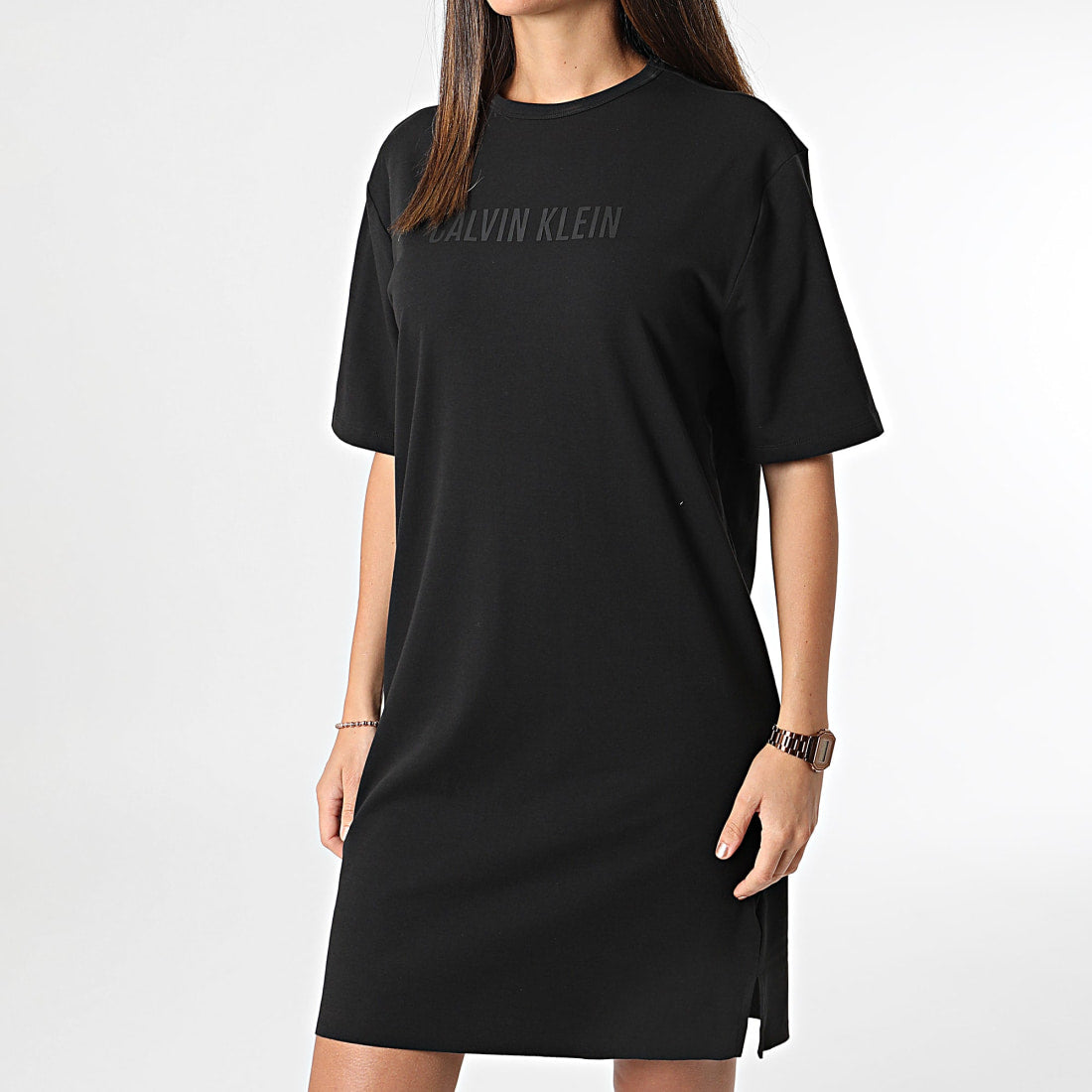 Calvin Klein Qs7126E S/S Night Shirt  Black