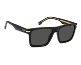 Carrera Rectangle Sunglasses In Black & Gold
