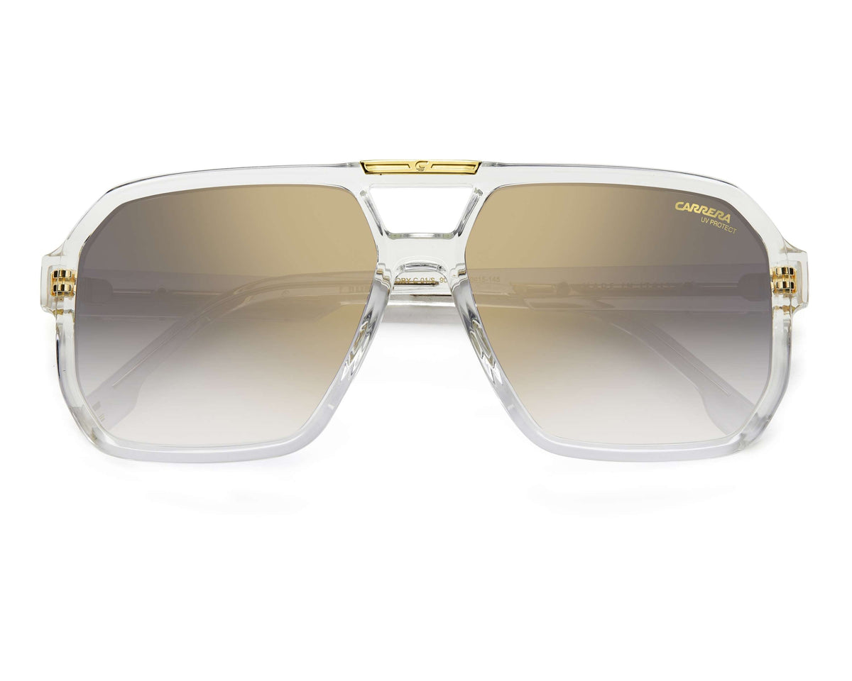 Carrera Victory Sunglasses In White & Yellow Crystal
