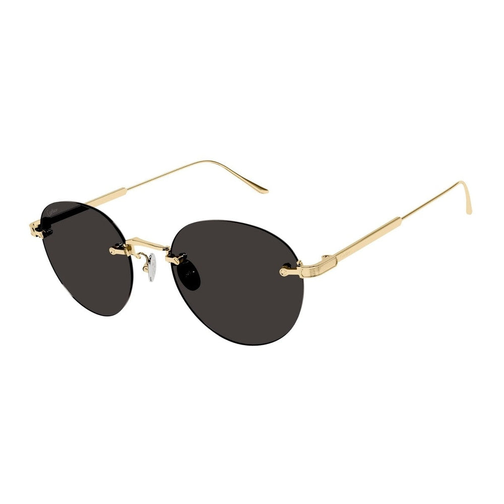Cartier Titanium Unisex Sunglasses In Gold