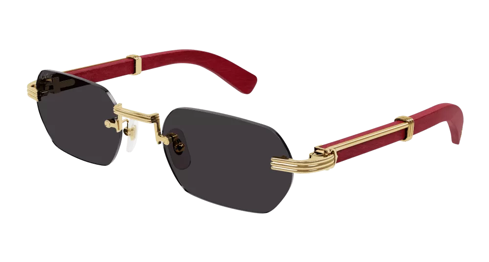 Cartier Gold And Red Sunglasses CT0362S