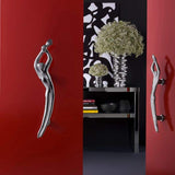 Carrol Boyes Front Door Handles Pair Woman/Man In Silver