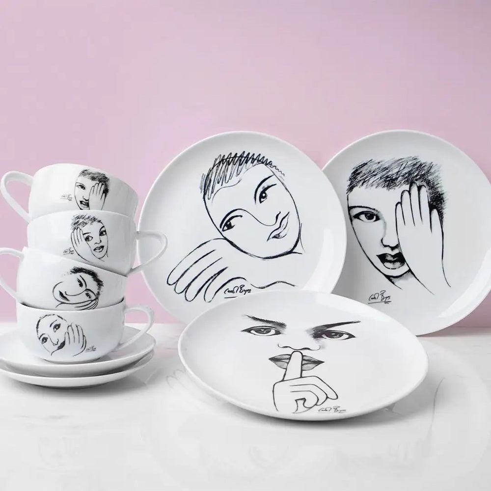 Carrol Boyes Let's Face It Dinner Plate In White