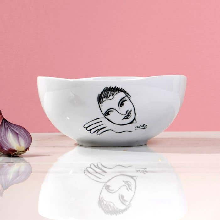 Carrol Boyes Let's Face It Salad Bowl In White