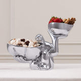Carrol Boyes Enigma Two Bowl Holder In Silver
