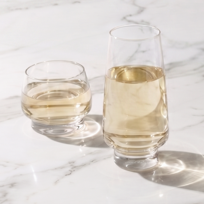 Carrol Boyes Baobab Set Of 4 Footed Hi Ball Glasses In Clear