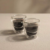 Carrol Boyes Wound Up Set of 2 Espresso Double Wall Mugs In Clear