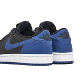 Nike Womens Air Jordan 1 Retro Low Sneakers In Black/Mystic Navy/White