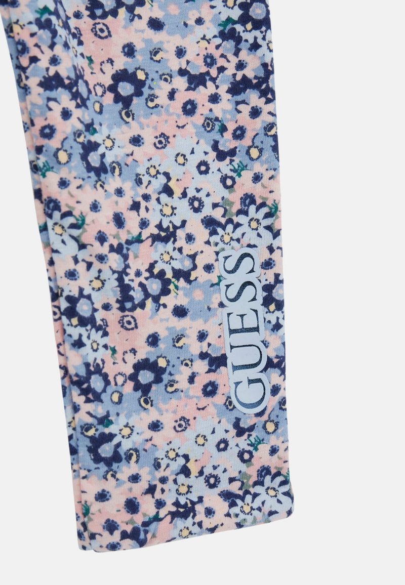 Guess Girls Reversible Leggings In Blue Multi