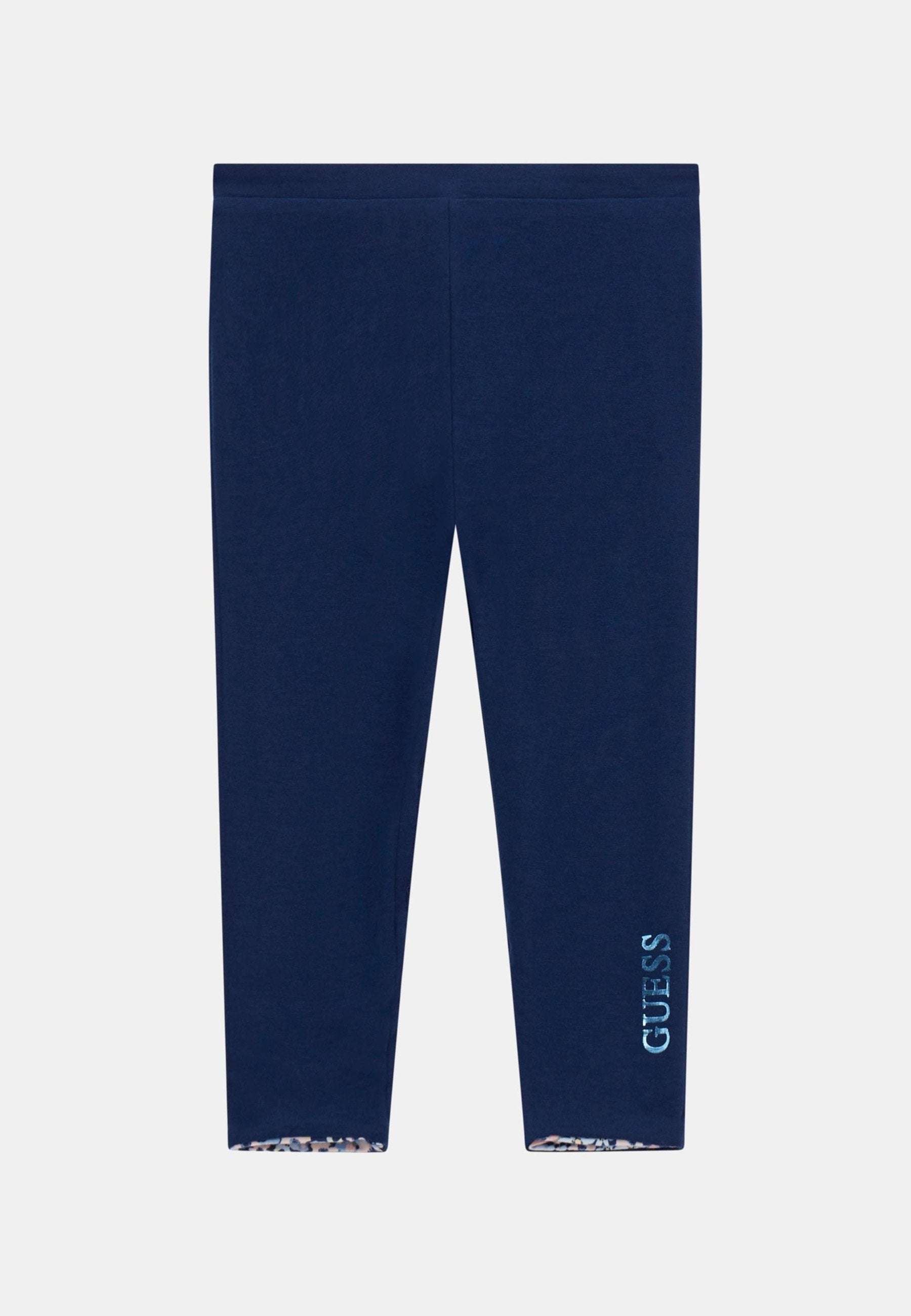 Guess Girls Reversible Leggings In Blue Multi