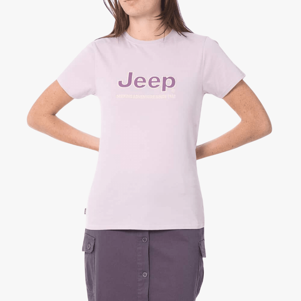 Jeep Ladies Jeep Organic Applique T-Shirt Purple