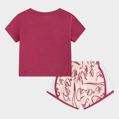 Nike Girls Essential Tempo 2 Piece Set In Coral