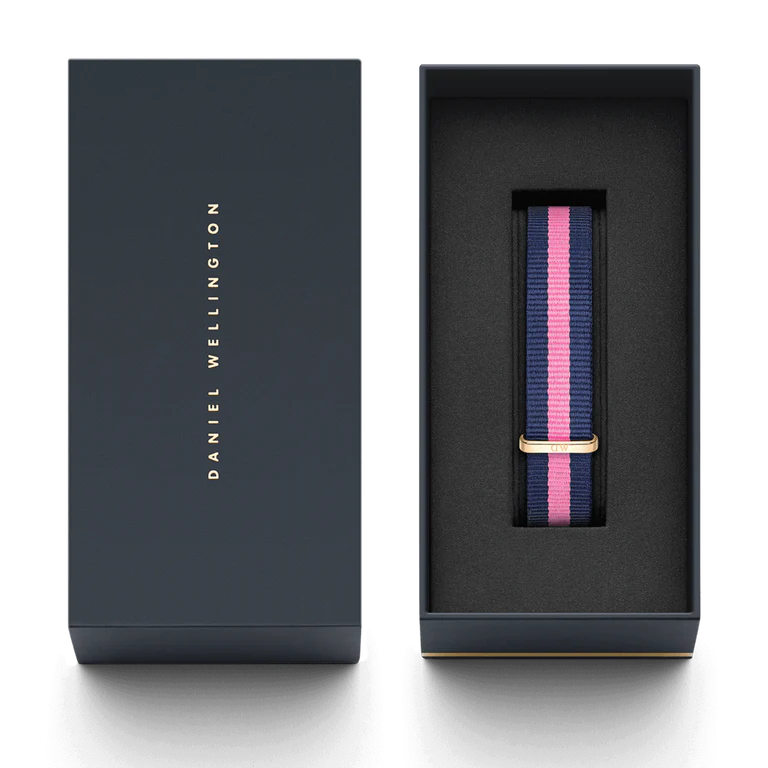 Daniel Wellington Navy/Pink Oxford Strap Rg 13Mm